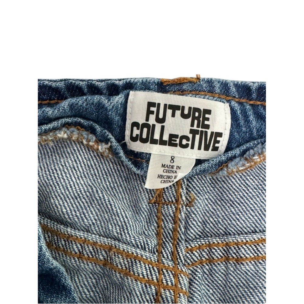 Women's Future Collective size 8 barrel Fit Blue Denim Jeans - Picture 4 of 7